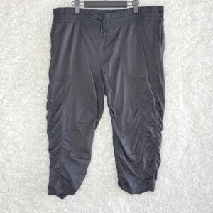 The North Face Black Ruche Capri Hiking Outdoor Pants Drawstring Size XXL *FAIR*
